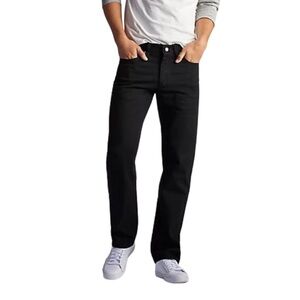 NWT REGULAR FIT STRAIGHT LEG JEAN:DOUBLE BLACK Size 40x 30